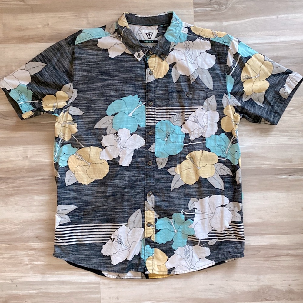 ❤️ Vissla Button Aloha Shirt Limited Edition Size Large NWOT